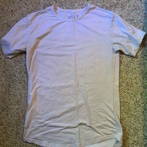 BYLT white drop cut tee